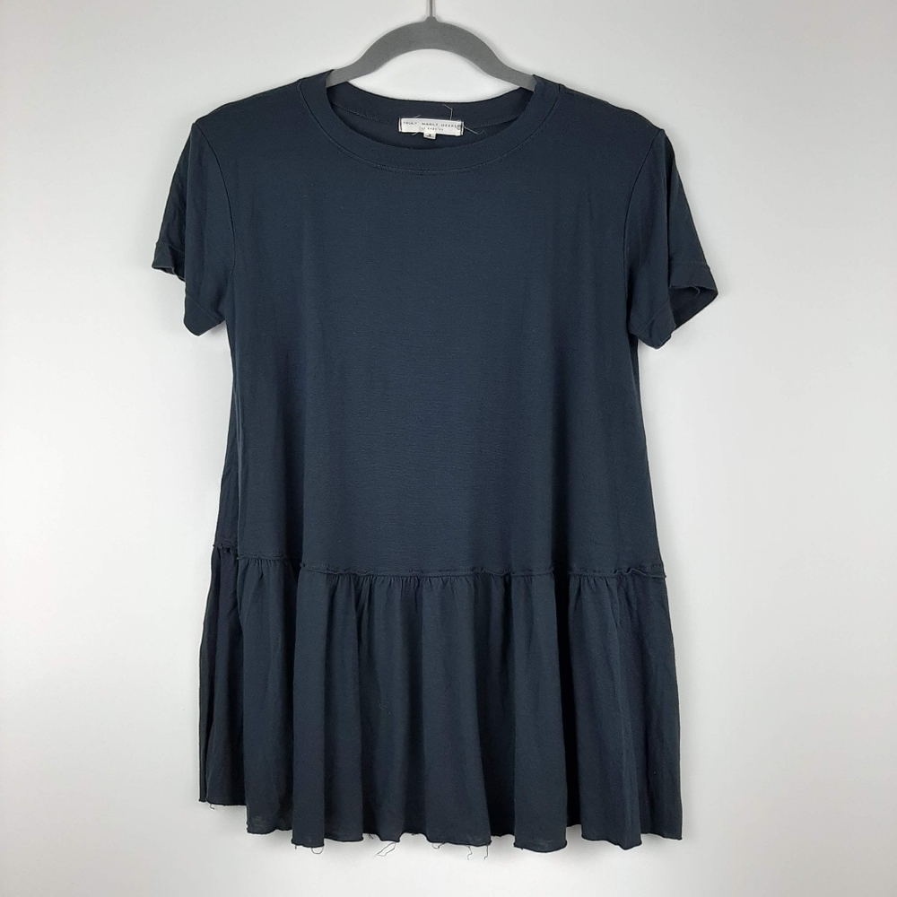 Truly Madly Deeply 100% Modal Ruffle Peplum Tee Size Small